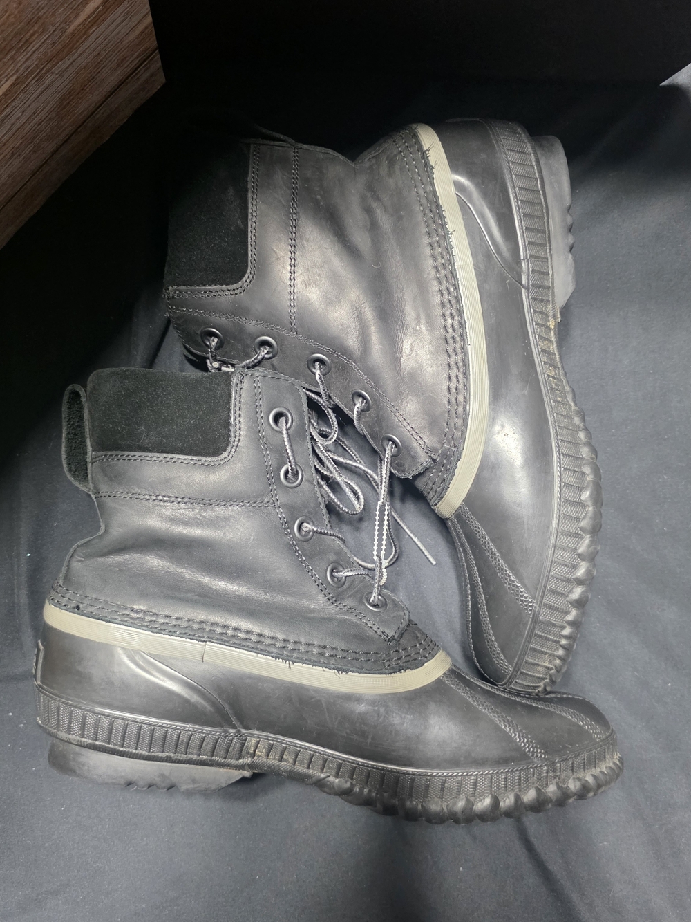 Mens Sorel Cheyanne II Black Waterproof Insulated Winter Snow Rain Duck Boots 11 - Picture 9 of 16